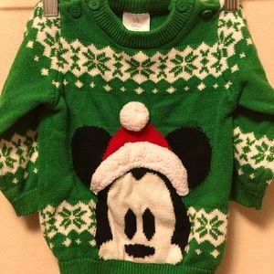 Disney Baby Micky Mouse Santa Sweater 12-18 Mths
